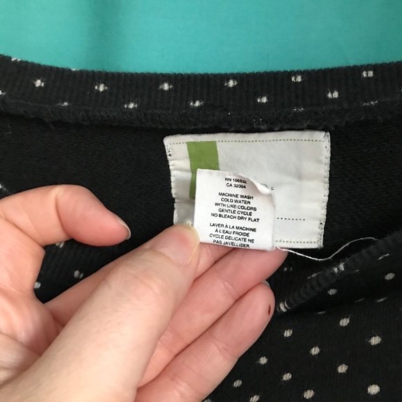 Urban Outfitters black polka dot sweatshirt top m - Picture 5 of 6